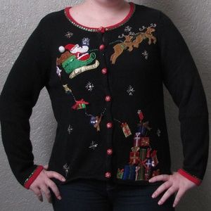Extra Large Black "Ugly" Christmas Sweater